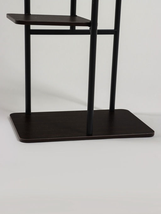 Подставка для цветов Greengo, 5 полок, 36×23×94 см, напольная, каркас металл, полки МДФ, чёрная