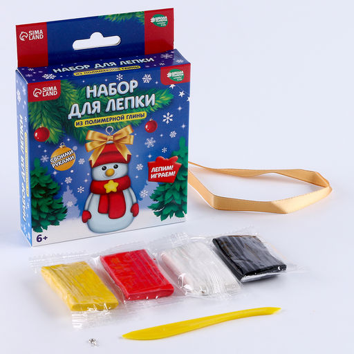 Набор для создания фигурки из полимерной глины Снеговичок - Школа талантов фото 3