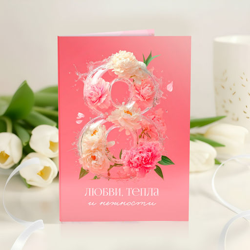 Открытка 4 шоколадки "8 (любви, тепла и нежности)"