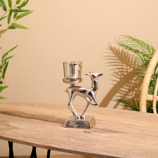 Подсвечник Оленёнок, 11?8?17 см, алюминий