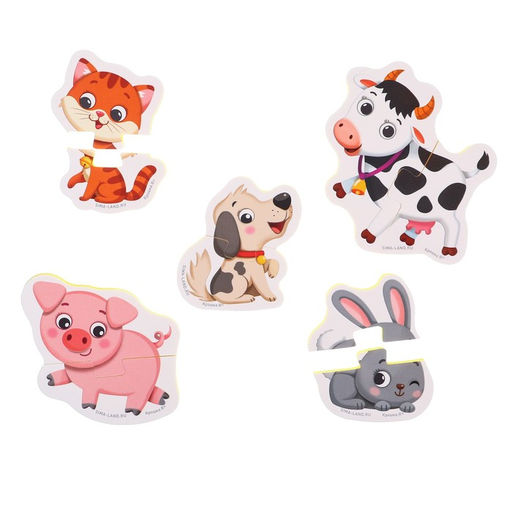 Пазлы для ванны Крошка Я «Домашние животные», макси, от 1 года