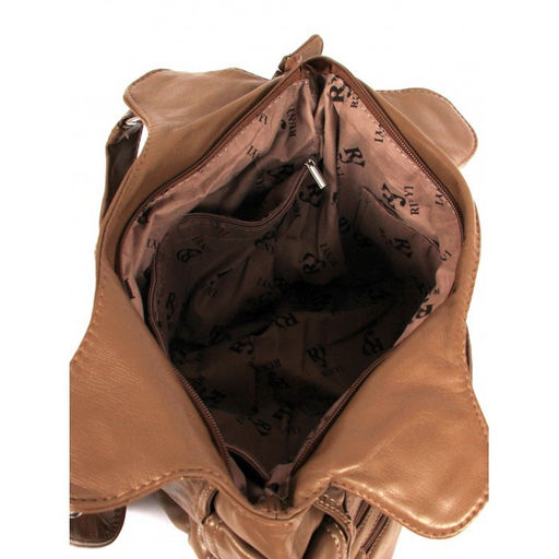 Сумка женская искусственная кожа Guecca-RY 9813, 1отд+карм/пер. темный бежевый SALE 262408 - Adelia фото 3