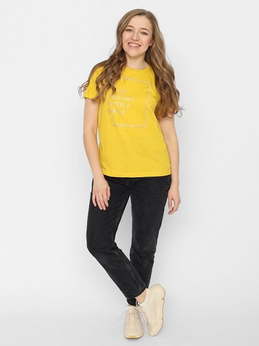 CRB wear/FSSW 60247-30 Футболка женская,желтый/Ex.Cherubino  фото 2