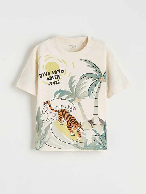 Erkek ?ocuk Bask?l? Penye Ti??rt