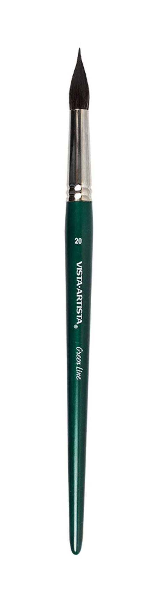 Кисть Green Line VISTA-ARTISTA 90211-20 имитация белки круглая 1 шт короткая ручка №20