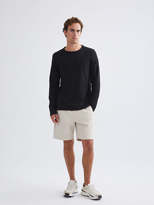 Bisiklet Yaka Uzun Kollu Erkek Ti??rt