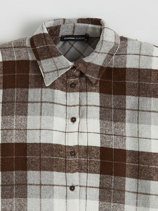 Ekose Oversize Kad?n G?mlek