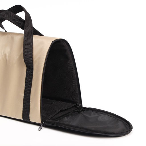 Сумка - переноска для животных Туннель, нейлон, 33 х 19 х 23 см, бежевый - Пижон фото 4