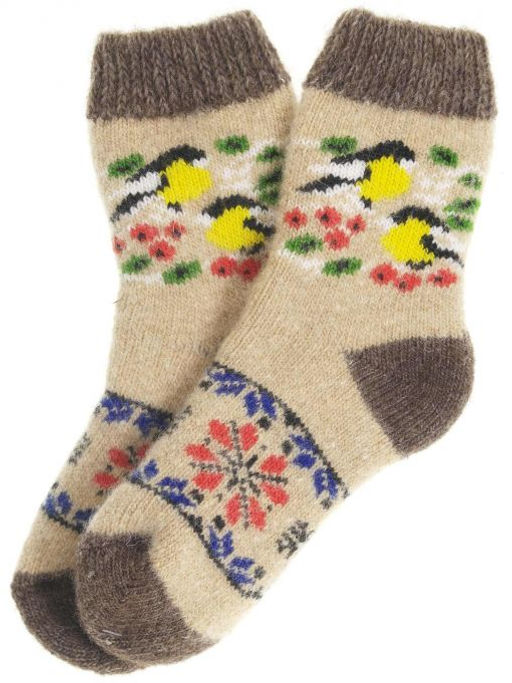 Носки детские "Синички с орнаментом" 6714-3