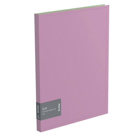 Папка 20 вкладышей BERLINGO "Soft" 14мм, 600мкм, сиреневая (AVp_20207)