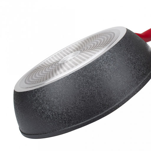 Сковорода с антипригарным покрытием д28см Грейси, h7,5см, s2,8мм, дно д18,8см, s4,9мм, глубокая, кованный алюминий, бакелитовая ручка c покрытием soft touch, TalleR (Китай) Подходит для всех видов плит, включая индукционную. - Домашняя мода фото 6