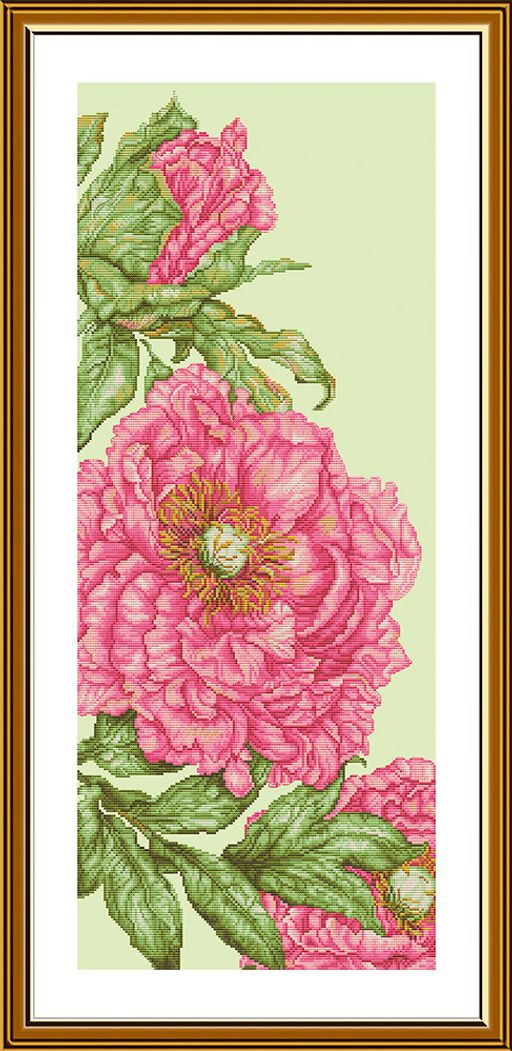 Набор для вышивания Нова Слобода СВ 6237 Розовые маки 27.3 х 67.1 см