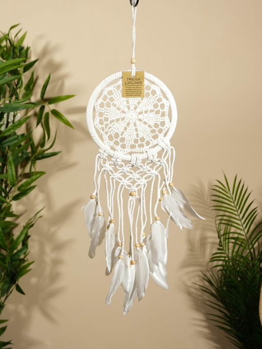 Ловец снов «Белый цветочек», 17×50 см