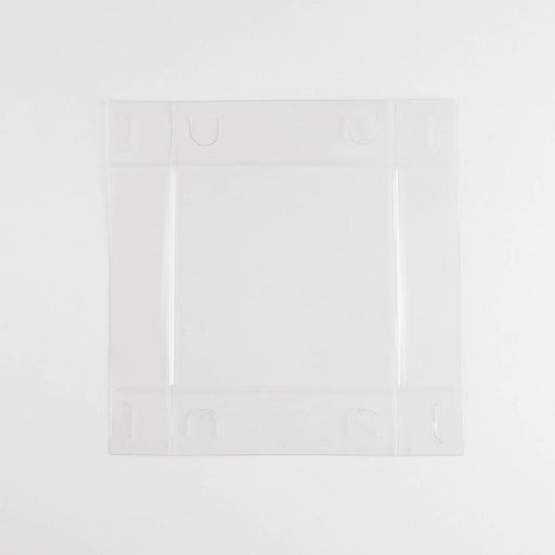 Коробка для цветов с PVC крышкой, мятная, упаковка подарочная, 12 х 12 х 12 см