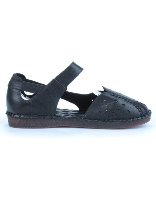 08-5008-1 BLACK Босоножки женские (натуральная кожа)