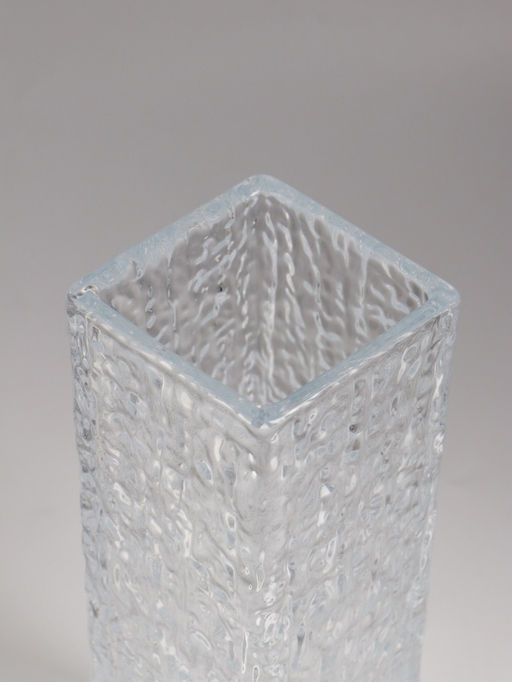 Ваза стекло настольная "Бритт" размытие, 24х8 см, прозрачный