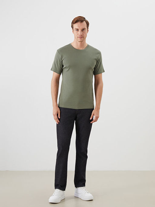 Bisiklet Yaka Penye Erkek Ti??rt