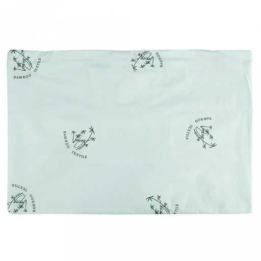 Наперник пуходержащий 60х40см "Бамбук", тик натуральный (хлопок 100%), 147г/м2, на молнии, упаковка ПВД-еврослот 14,5х23см, т.м. "Домашняя мода" (Россия)