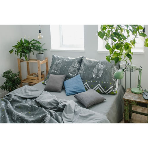 Постельное бельё Этель 2 сп Ушастые совы (вид 1) 175 х 215 см, 200 х 220 см, 70 х 70 - 2 шт  фото 9