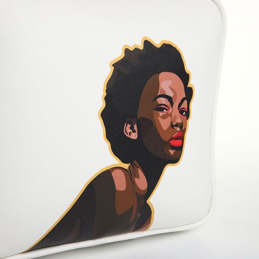 Сумка женская на молнии TEXTURA, 22×8×17 см, с цветным принтом, белая