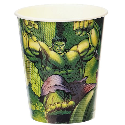 Цена за 2 шт. Стакан бумажный одноразовый «С Днем Рождения!», 250 мл, 10 штук, Мстители