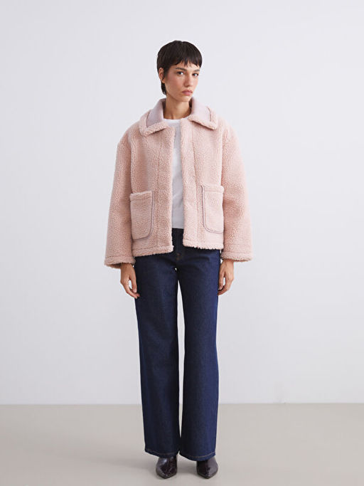 Ceket Yaka Kad?n Teddy Kaban