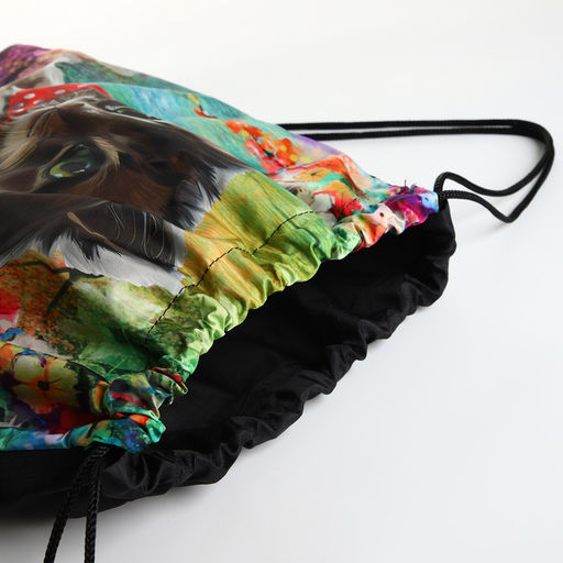 Мешок для обуви на шнурке, с принтом, размер 45×1×34 см, разноцветный