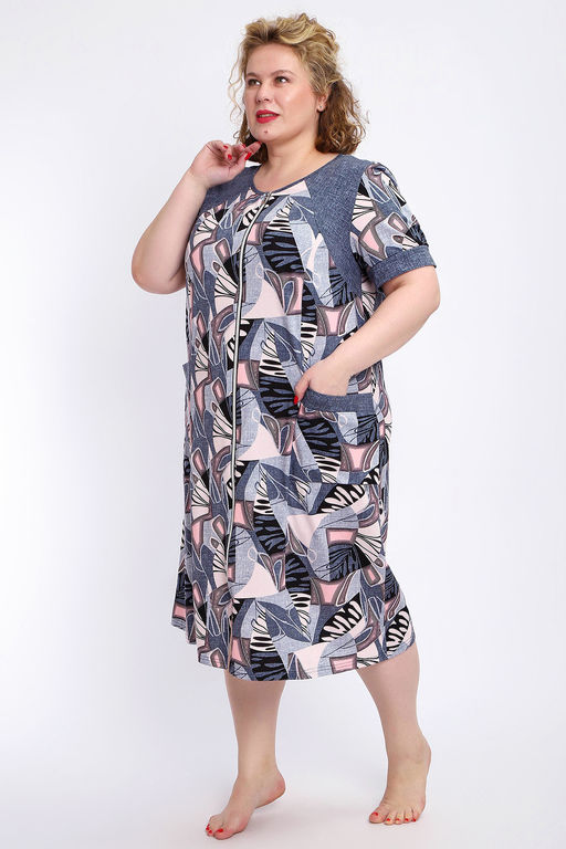 Халат 004 домашний на молнии