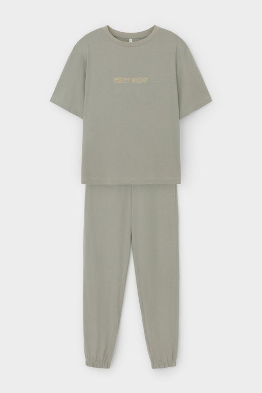 Е 20151/сухой зеленый пижама жен