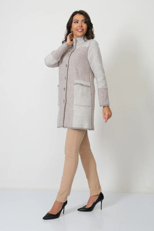 ЗЛАТА Кардиган С 2066/кофейный микс