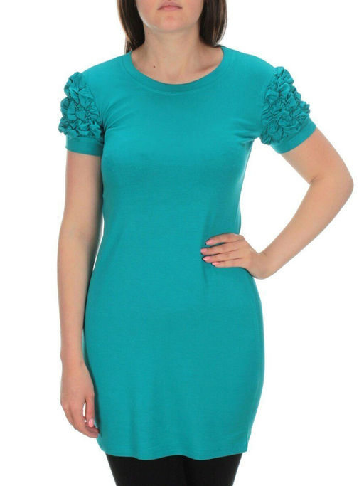 17251 TURQUOISE Туника женская (92% вискоза, 8% эластан)