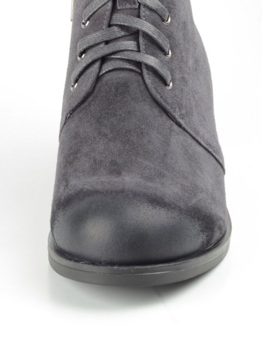 04-R181-2 GREY Ботинки зимние женские (натуральная замша, натуральный мех) - Фабричный китай фото 6