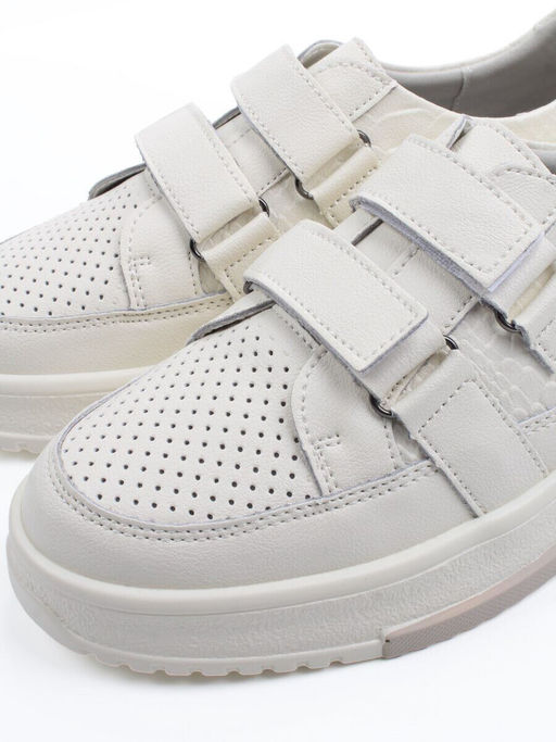 03-C138-2A LT. BEIGE Полуботинки спортивные женские (натуральная кожа)