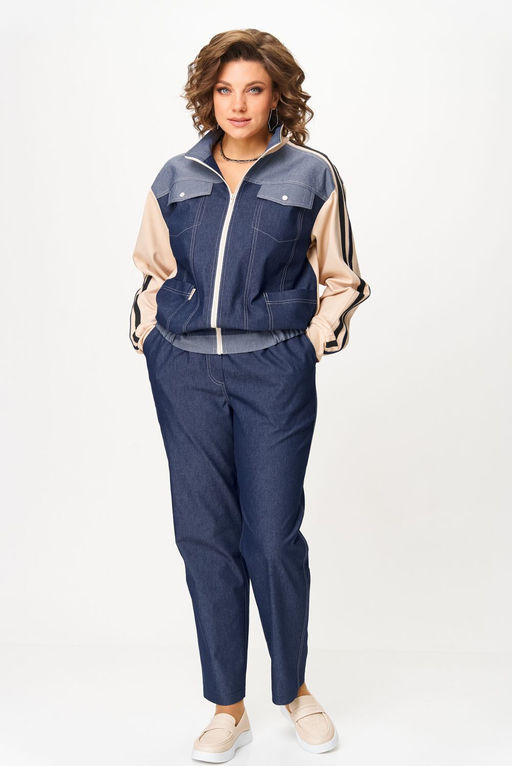 Костюм Aira Style 24236 сине-бежевый