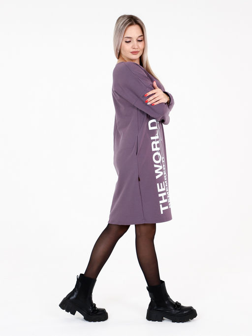 Платье женское П-163 (футер с лайкрой) Чёрная