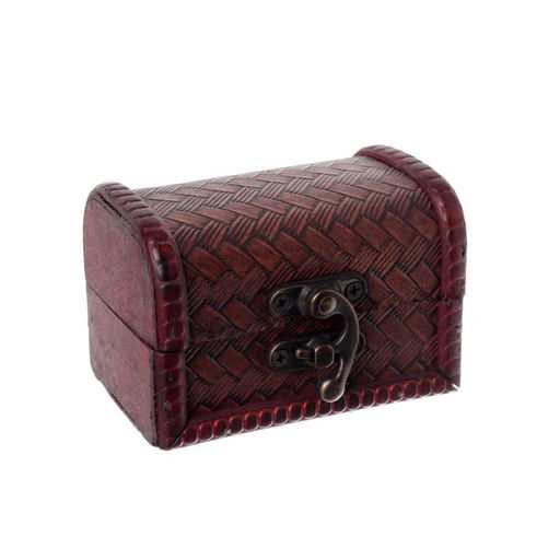 Шкатулка для украшений «Сундучок. Плетёнка », дерево, 6×5×8 см