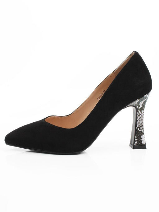 06-HJ-P339 BLACK Туфли женские (натуральная замша)