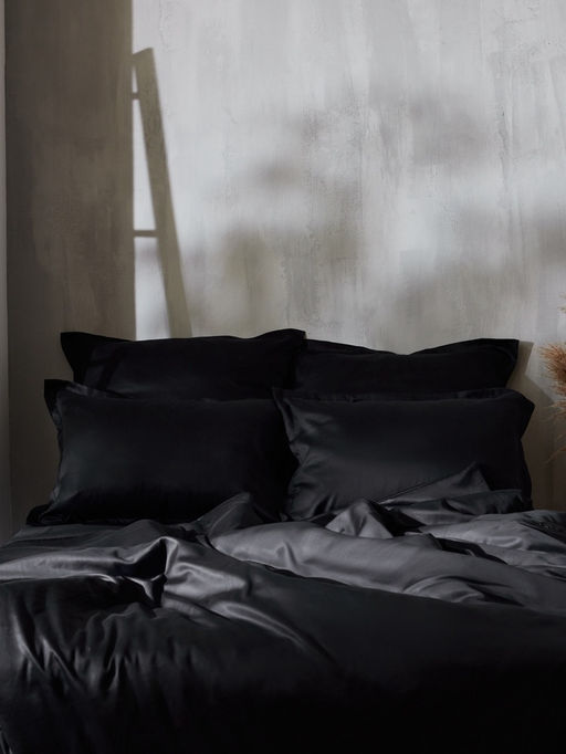Простыня на резинке 2-спальная SL Home Tencel, 160200+30 см, чёрная, тенсель - Sima-land home фото 8