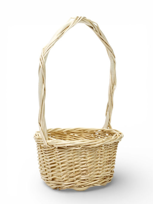 Корзина плетёная для хранения, 15×15×8 см, ручка h=14 см, лоза, натуральная, Greengo