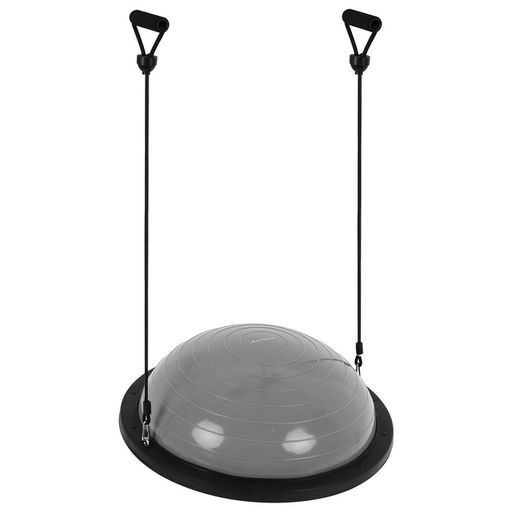 Полусфера BOSU гимнастическая ONLYTOP, с насосом, 58×25 см, серая