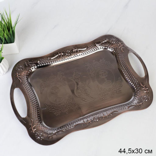 Поднос прямоугольный 43х30 см металл / R-339 /уп 50/