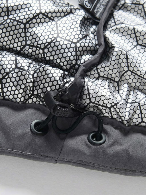 Куртка мужская гибридная стёганая с капюшоном с графеновой подкладкой серого цвета 9627_1Sr