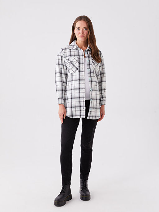 Ekose Uzun Kollu Hamile Oduncu G?mlek Ceket