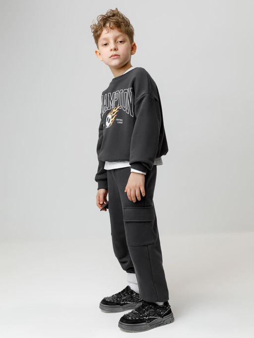 КР 302843/антрацитовый 3902 к594 джемпер (свитшот) для мал - Crockid фото 4