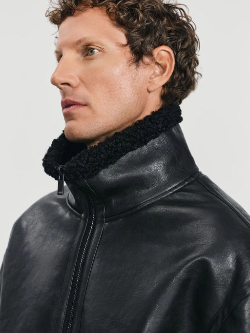 Дубленка из экокожи / Zarina