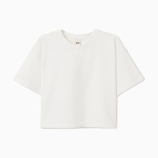 Футболка укороченная женская MINAKU OVERSIZE FIT, экрю, размер 46