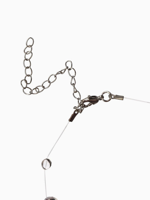 Браслет на леске «Капля росы», былый в серебре