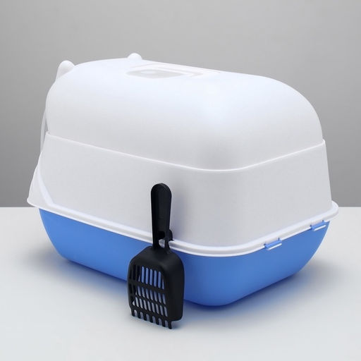 Туалет-домик, 35×50×35 см, пластик, голубой