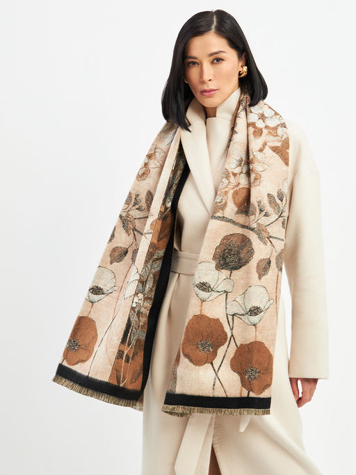 в СОСТАВЕ ШЕРСТЬ и КАШЕМИР Большой, мягкий, теплый однотонный двусторонний палантин. - Tantino фото 17