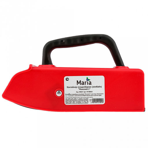 Марья (Maria) Комбайн (контейнер) плодосборник Финский L для ягод, 24,5х17,5х14см, с заслонкой, пластик/металл/обрезиненная ручка (подходит для всех типов ягод), цвет - красный (Китай) - Домашняя мода фото 4